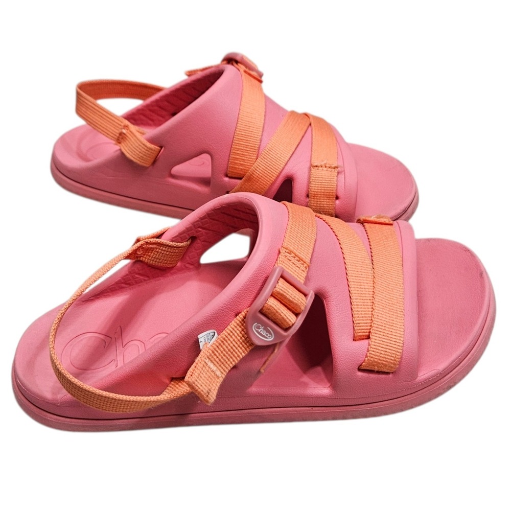 Chaco Kids Junior Size 4‎ Pink Orange Adjustable Strap Water Sandals Outdoor